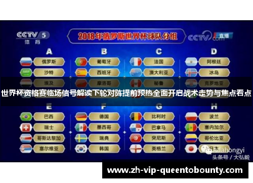 世界杯资格赛临场信号解读下轮对阵提前预热全面开启战术走势与焦点看点